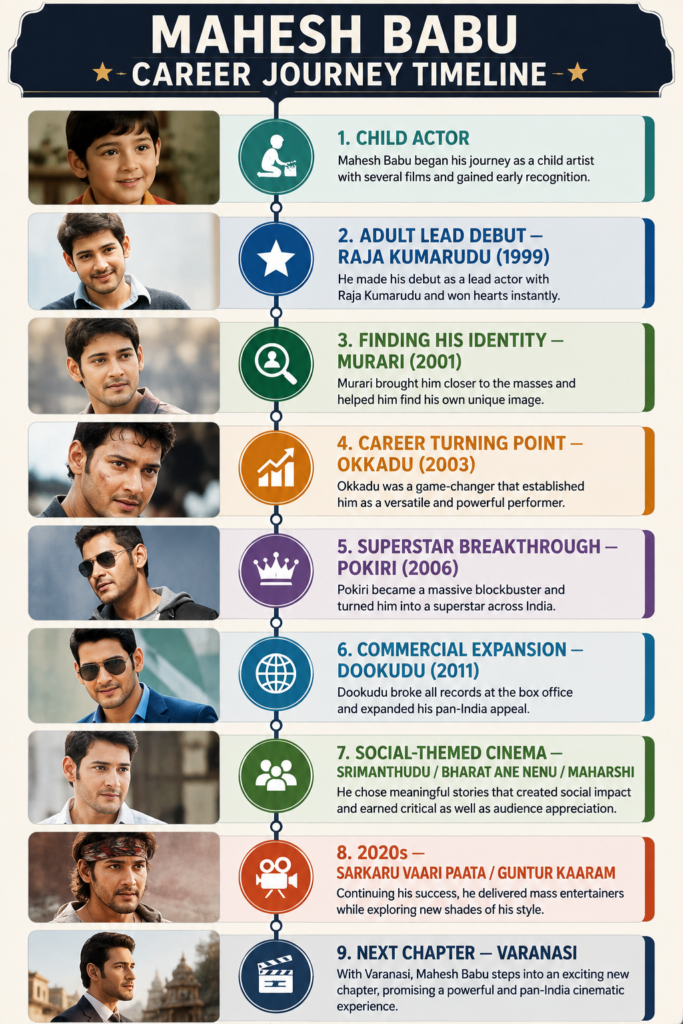Mahesh Babu career journey from child actor to Telugu cinema star